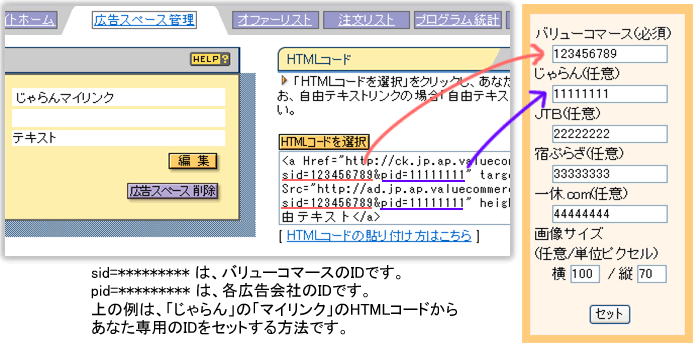 IDのセット方法
